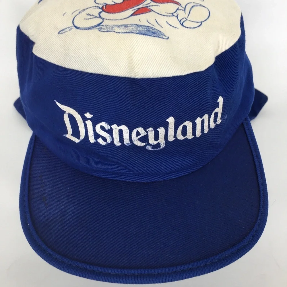 Vintage Walt Disney Productions Disneyland Hat Painters Neck Flap Mickey Mouse